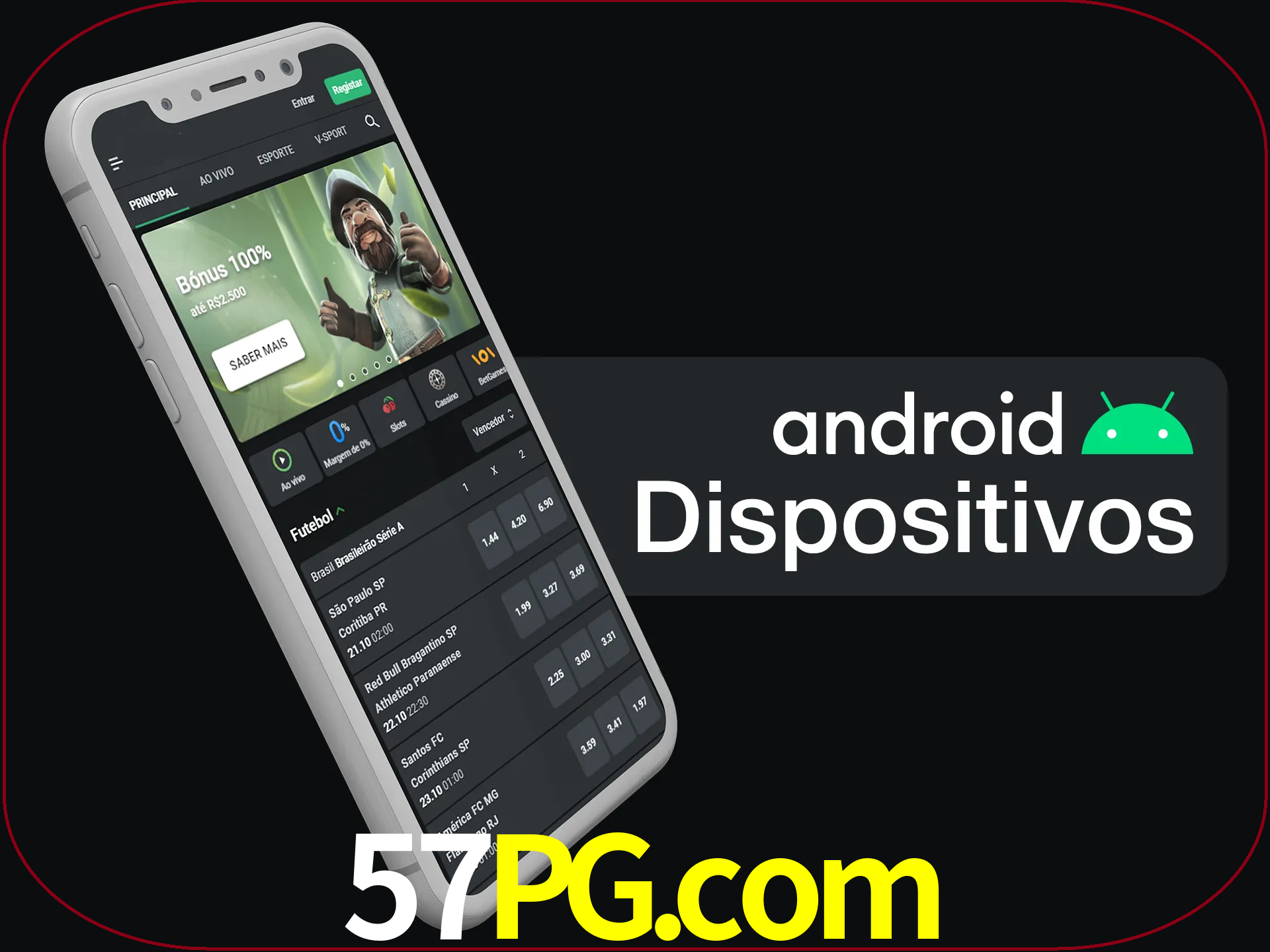 O aplicativo suporta a maioria de todos os dispositivos Android.
